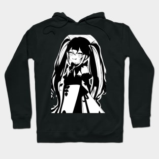 Black White Kawaii Gothic Girl Hoodie